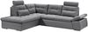 Ecksofa JAK Couch Schlafcouch Sofa Lederlook dunkel grau Ottomane links L-Form Bild 3
