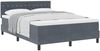 vidaXL Boxspringbett mit Matratze Dunkelgrau 140 x 190 cm Samt 3339105 Bild 2