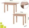 Smart Esstisch Rechteckig, von 90 cm bis 130 cm ausziehbar, bis 50 kg belastbar, 4-Fußgestell Anthrazit, Eiche-Optik, für 4 bis 6 Personen Bild 2