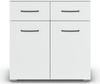 rauch Aditio Box, Kommode, 2-türig, 2 Schubladen, mit Softclose-Funktion, Farbe Weiß, BxHxT 80x81x42cm Bild 2
