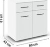 rauch Aditio Box, Kommode, 2-türig, 2 Schubladen, mit Softclose-Funktion, Farbe Weiß, BxHxT 80x81x42cm Bild 4