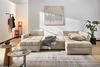 Wohnlandschaft U-Form Sofa groß Schlaffunktion Couch Bettkasten Cord Beige Grau Bild 3