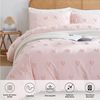 ibettertec Bettwäsche Böhmen Bettwäsche Getuftet Herz Boho Stickerei Shabby Chic 135x200cm, Microfaser Weiche Bettbezug mit Reißverschluss und Kissenbezug 80x80cm Bild 3