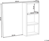 Bad-Spiegelschrank JOINVILLE 60 cm 54 cm Weißer Marmor Bild 2