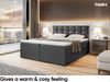 MEBLINI Boxspringbett TAPO 2 140x200 cm mit Bettkasten - H4/Schwarz Kunstleder Polsterbett - Doppelbett mit Topper & Taschenfederkern-Matratze Bild 4