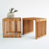 More2Home Beistelltisch LINEA, Teak massiv, 40 x 40 cm Bild 5