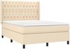 vidaXL Boxspringbett mit Matratze & LED Creme 140x200 cm Stoff, Härtegrad: H2 [3138562] Bild 4