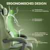 Ferghana Gaming-Stuhl Racing PC Stuhl Verstellbar mit Kopf-,Lendenkissen, Fußstütze (Rückenlehne 90°-125), Ergonomisch, atmungsaktiv Gaming Chair Bild 2
