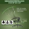 Ferghana Gaming-Stuhl Racing PC Stuhl Verstellbar mit Kopf-,Lendenkissen, Fußstütze (Rückenlehne 90°-125), Ergonomisch, atmungsaktiv Gaming Chair Bild 3
