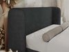 Polsterbett mit Lattenrost, Doppelbett für Schlafzimmer, Gepolstertes Kopfteil - EMORA CLASSIC DUO - 180 x 200 cm - Dunkelgrau Struktur Bild 4