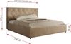 Polsterbett mit Bettkasten LARINO CLASSIC 200 x 200 cm Lattenrost und Gasdruckfedern, stabiles Bettgestell, modernes Design Foam Matratze - Beige Plüsch - MIRO LUX Bild 4
