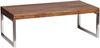Wohnling Couchtisch 120 x 60 x 40 cm Massiv Holz Tisch | Massiver Design Wohnzimmertisch aus Massivholz, Sheesham Bild 2