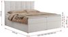 Boxspringbett, Polsterbett mit Bettkasten - PREMIUM-10 - 140x200cm - Weiß Kunstleder - H3 Bild 5