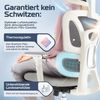 CLOUVOU ProSeat, ergonomischer Bürostuhl, thermoregulative Materialien, 4D-Armlehnen, 3D-Kopfstütze, BladeWheels, Creme-weiß Bild 5
