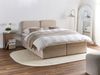 Boxspringbett mit Stauraum Stoff CHANCELLOR 160 x 200 cm Hellbeige Bild 3