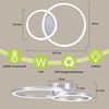 ZMH LED Deckenleuchte 23W Weiß Küchenlampe 3000K 40cm Warmweiß Modern Design 2-RingeLED fest integriert, led, modern, küche, wohnzimmer, schlafzimmer, design, flur Bild 3