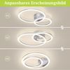 ZMH LED Deckenleuchte 23W Weiß Küchenlampe 3000K 40cm Warmweiß Modern Design 2-RingeLED fest integriert, led, modern, küche, wohnzimmer, schlafzimmer, design, flur Bild 4