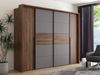 FORTE 'Nagaro' Dreh- und Schwebetürenschrank, 210 x 61 x 270 cm, Bakersfield Wallnuss/Wolfram Grau Bild 5