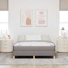 vidaXL Boxspringbett mit Matratze Taupe 140 x 190 cm Stoff 3398567 Bild 3