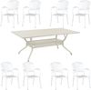 Inko 9-teilige Sitzgruppe Alu-Guss weiß Tisch 215x107x74 cm cm mit 8 Sesseln Tisch 215x107 cm mit 8x Sessel Urban Bild 4