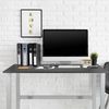 hjh 'Office' mit Stahlgestell, Schwarz/Silber, 76 x 60 x 120 cm Bild 2
