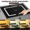 Oyajia Schwarz Smart Nachttisch LED 2 Schubladen Kabelloses Laden Bild 5