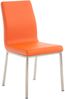 CLP 2er Set Esszimmerstühle Colmar Edelstahlgestell,orange Bild 2