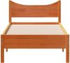 vidaXL Massivholzbett ohne Matratze Wachsbraun 100x200 Kiefernholz 844736 Bild 4