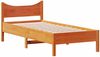 vidaXL Massivholzbett ohne Matratze Wachsbraun 100x200 Kiefernholz 844736 Bild 3