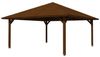 SKANHOLZ Pavillon, Zeltdach, viereckig, BxT: 569x569 cm nussbaum Gartenpavillon Bild 1