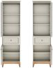 Lomadox Vitrine WILNA-161 Kaschmir, 50 cm breit, feine Profilfräsung, Massivholz Füße Bild 2
