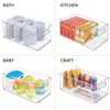 Aufbewahrungsbox Bastel Organizer mit Griffen mDesign 2er Set durchsichtig Bild 5