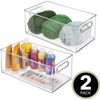 Aufbewahrungsbox Bastel Organizer mit Griffen mDesign 2er Set durchsichtig Bild 2