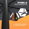 Kingsleeve Sonnenschirm Ø 330cm mit UV-Schutz 80+ Schutzhülle Kurbel Ampelschirm Anthrazit Bild 5