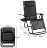 VOWNER Gartenliege 2er Set klappbar Zero Gravity Stuhl, 2 St, erstellbar mit Sonnendach & Getränkehalter für Garten Terrasse Bild 2