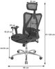 Bürostuhl HWC-J87, Schreibtischstuhl, ergonomisch verstellbare Armlehne 150kg belastbar ~ Bezug grau, Gestell schwarz Bild 4