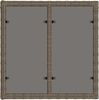 vidaXL Gartentisch Grau und Schwarz 55 x 55 x 37 cm PE Rattan und Glas 42035134 Bild 4