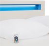 IDIMEX Polsterbett LASHIO, Bett 120x200 cm mit LED Beleuchtung im Kopfteil Stoffbezug Samt creme Bild 3