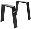 ML-DESIGN Tischbein Tischgestell Loft 2er Set aus Stahl Industriedesign U-Form, Tischkufen 75x72 cm Schwarz Profil 8x2cm Möbelfüße Bild 4