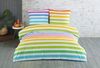 Buymax Bettwäsche Regenbogen, Rainbow 100% Baumwolle, Renforcé, 4 teilig, 155x220 cm, mit Reißverschluss, Gestreift, Streifen Bunt Rot Weiß Gelb Bild 4