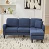 Ecksofa 166 x 118 x 77 cm mit Chaiselongue, modular, Cordbezug und Kunststoffbeinen Bild 3