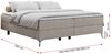 Boxspringbett - Doppelbett mit Multipocket-Matratze - LESS -120x200 - Beige Stoff - H4 Bild 5