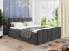 Boxspringbett Star Lux mit Fußteil, 2 Bettkästen und Matratzentopper - Doppelbett mit Topper, Bonell-Matratze, Polsterbett, Bett (Dunkelgrau (Kronos 22), 140 x 200 cm) Bild 5