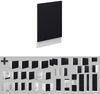 Frontblende Fame-Line Schwarz gestreift 45 cm ohne Arbeitsplatte Vicco Bild 4