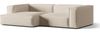 Micadoni Ecksofa Nuria 4-Sitzer Links Strukturierter Stoff Beige Bild 2