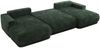 XXL Wohnlandschaft RINA U-Form 360 cm breit, Sofa mit Schlaffunktion & DL-Mechanismus, Wellenfederung, modern freistehend - Dunkelgrün Cord Bild 5