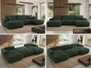 XXL Wohnlandschaft RINA U-Form 360 cm breit, Sofa mit Schlaffunktion & DL-Mechanismus, Wellenfederung, modern freistehend - Dunkelgrün Cord Bild 2