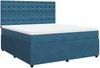 vidaXL Boxspringbett mit Matratze Blau 180x200 cm Samt 3294722 Bild 3