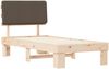 vidaXL Bettgestell mit gepolstertem Kopfteil Taupe 100 x 200 cm 877372 Bild 4