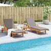vidaXL Sonnenliegen 2 Stk. mit Tisch Massivholz Akazie 3206368 Bild 3